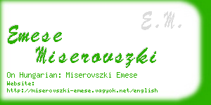 emese miserovszki business card